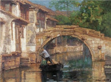 中国の周庄古城の風景への愛 Oil Paintings